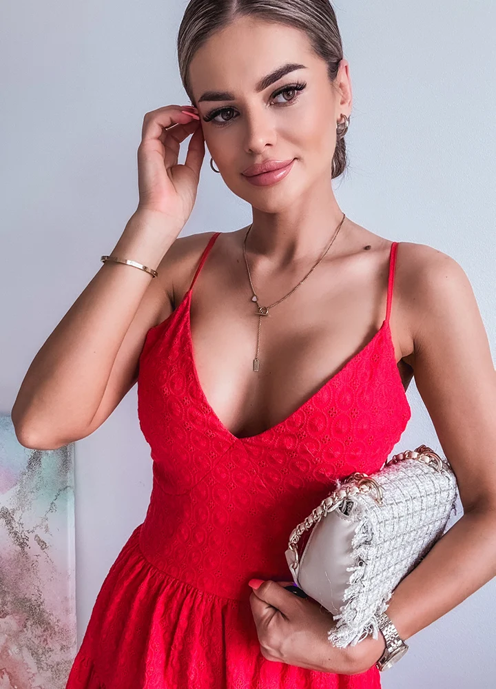 Women's Iza Sukienka Red — gallery image